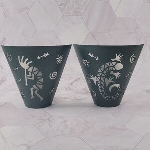 PartyLite southwest kokopelli votive candle wall sconces